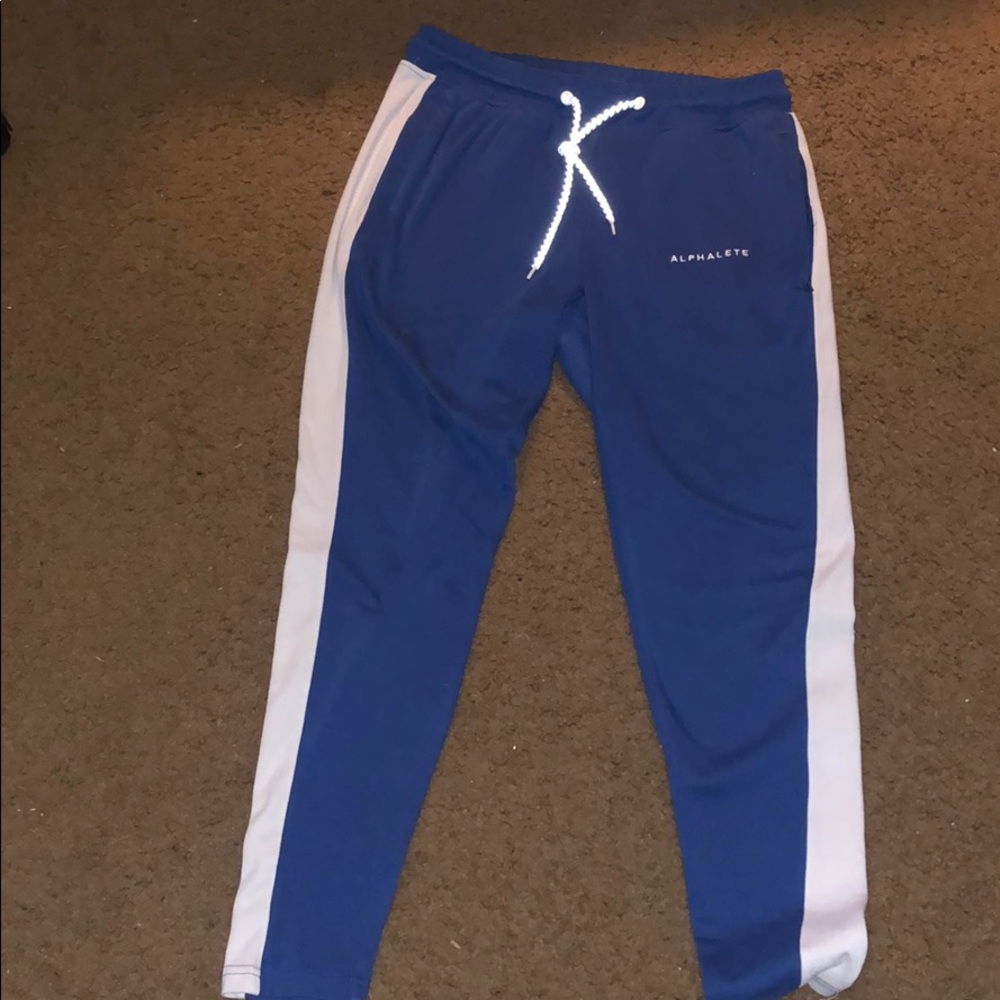 Blue striped alphalete joggers